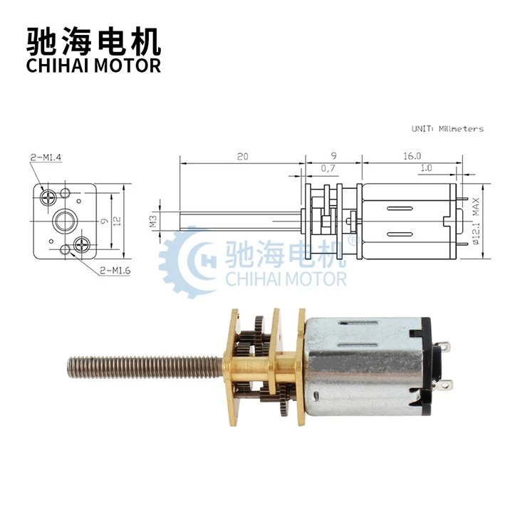 High Speed High Torque High-Power DC 3V 6V Long-Life Carbon Brush Micro Gear Motor