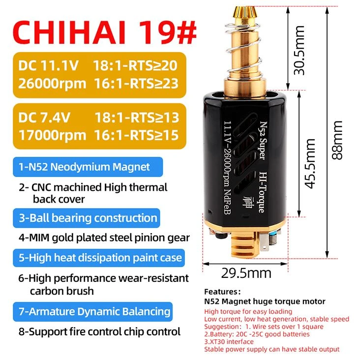 N52 Nd-Fe-B M180 High Torque Heat Dissipation Type Motor
